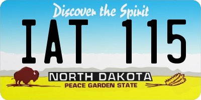 ND license plate IAT115