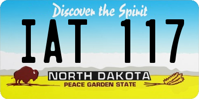 ND license plate IAT117