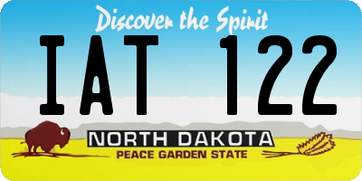 ND license plate IAT122