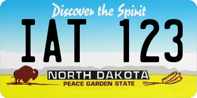 ND license plate IAT123