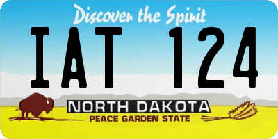 ND license plate IAT124