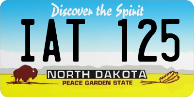 ND license plate IAT125