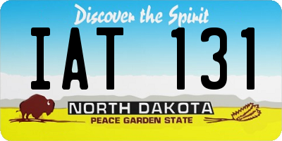 ND license plate IAT131