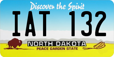 ND license plate IAT132