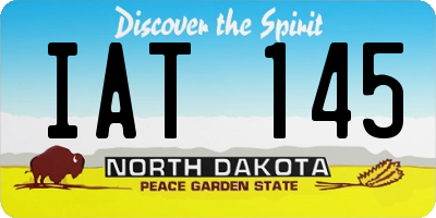 ND license plate IAT145