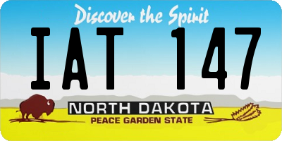 ND license plate IAT147