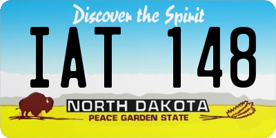 ND license plate IAT148