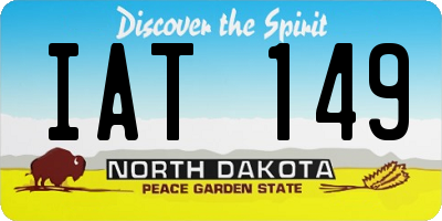ND license plate IAT149
