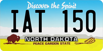 ND license plate IAT150
