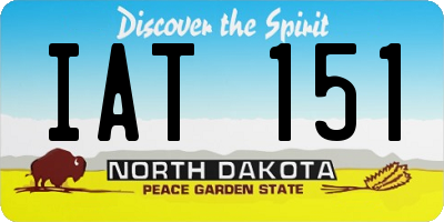 ND license plate IAT151