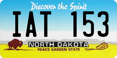 ND license plate IAT153