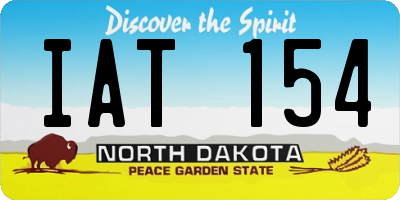 ND license plate IAT154