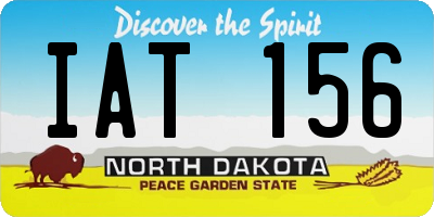 ND license plate IAT156