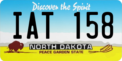 ND license plate IAT158