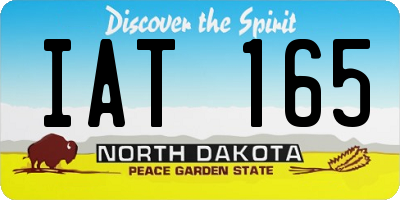 ND license plate IAT165