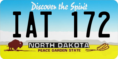 ND license plate IAT172