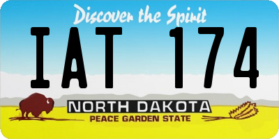 ND license plate IAT174
