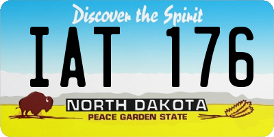ND license plate IAT176