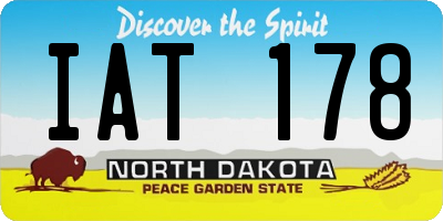 ND license plate IAT178