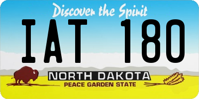 ND license plate IAT180