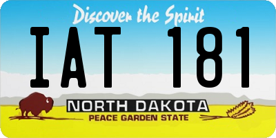 ND license plate IAT181
