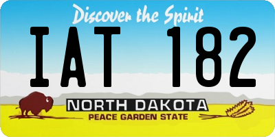 ND license plate IAT182