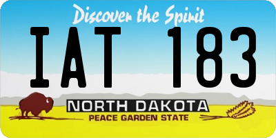 ND license plate IAT183