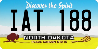 ND license plate IAT188