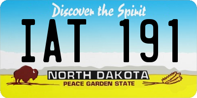 ND license plate IAT191