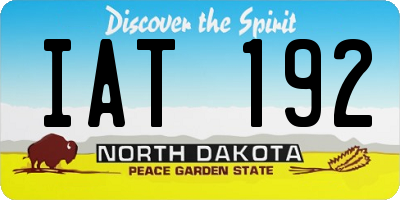 ND license plate IAT192