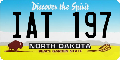 ND license plate IAT197