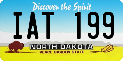 ND license plate IAT199