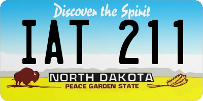 ND license plate IAT211