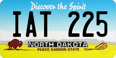 ND license plate IAT225