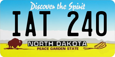 ND license plate IAT240