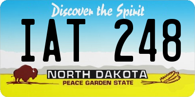 ND license plate IAT248