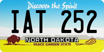 ND license plate IAT252