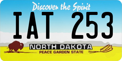 ND license plate IAT253