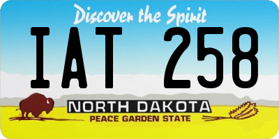 ND license plate IAT258