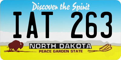 ND license plate IAT263