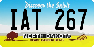 ND license plate IAT267