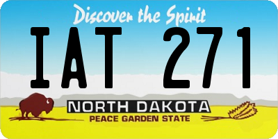 ND license plate IAT271