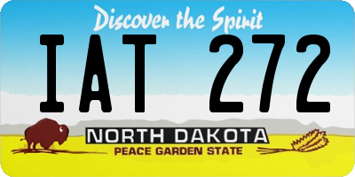 ND license plate IAT272