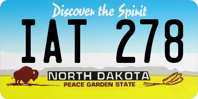 ND license plate IAT278
