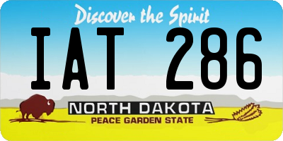 ND license plate IAT286