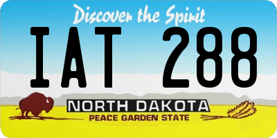 ND license plate IAT288
