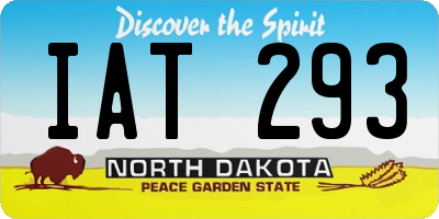 ND license plate IAT293