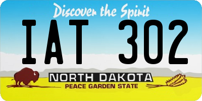 ND license plate IAT302