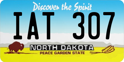 ND license plate IAT307