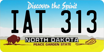 ND license plate IAT313
